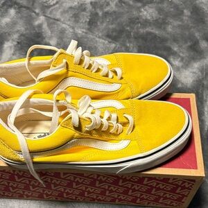 Vans Bright Yellow and White Sneakers